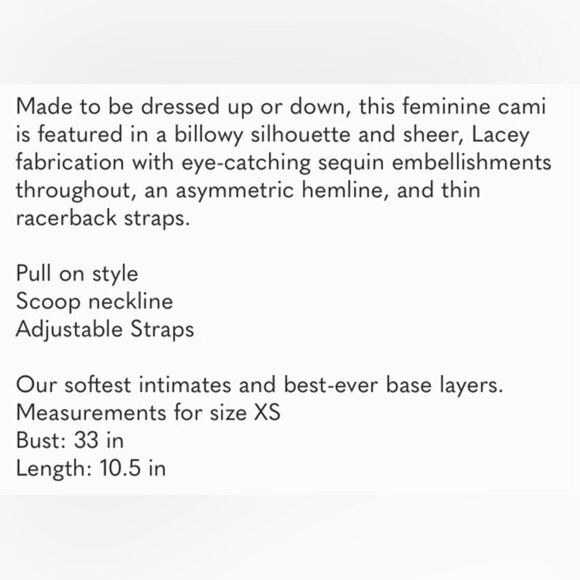 NWOT- Free People Intimately- Best Idea Cami- grey/silver lace-size x-small - Picture 4 of 12